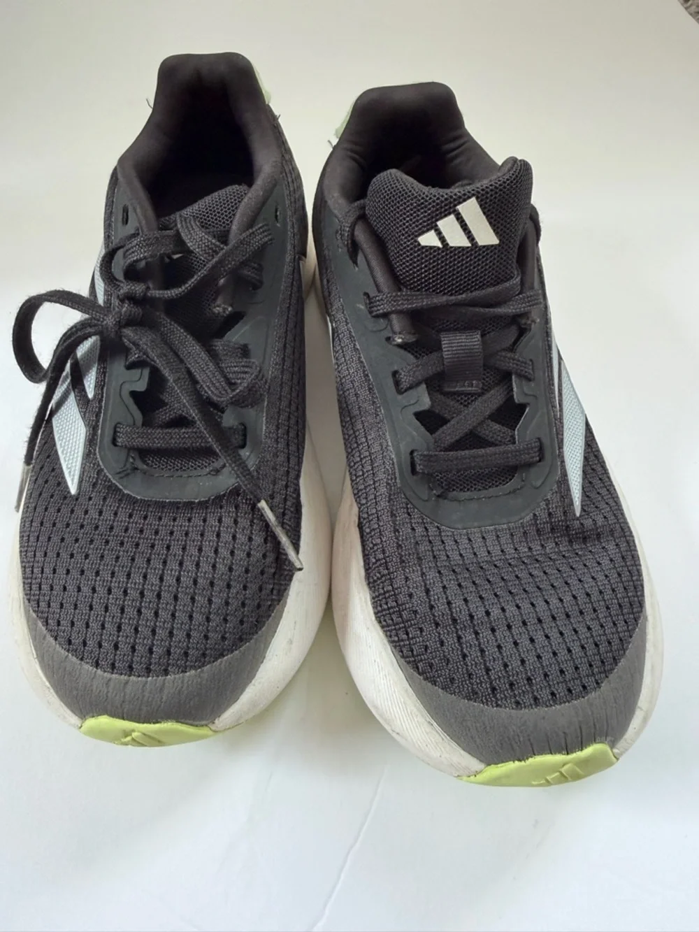 adidas Black Sneakers with White Stripes and Mint Heel - Picture 2 of 3